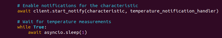 async io python handler waiting for bluetooth data notification